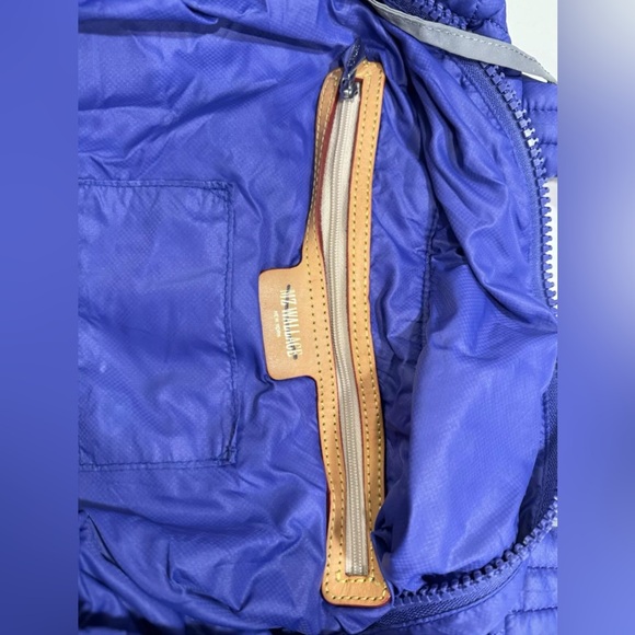 MZ Wallace Color Block Ultramarine Blue and Silver Reflective Medium Metro Tote - Picture 8 of 13